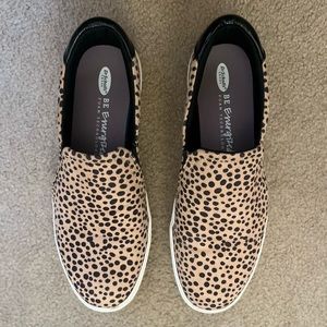 Leopard print slip ons